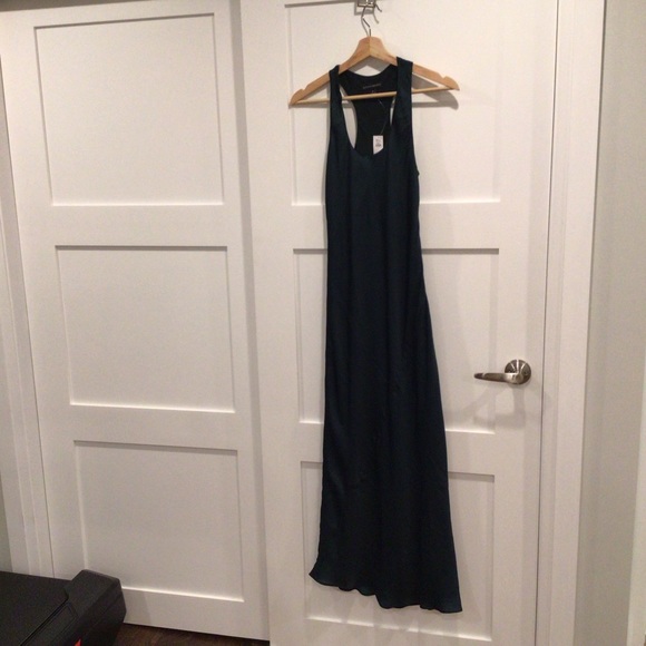 Banana Republic sleeveless dark green evening dress. size 0 - Picture 1 of 9